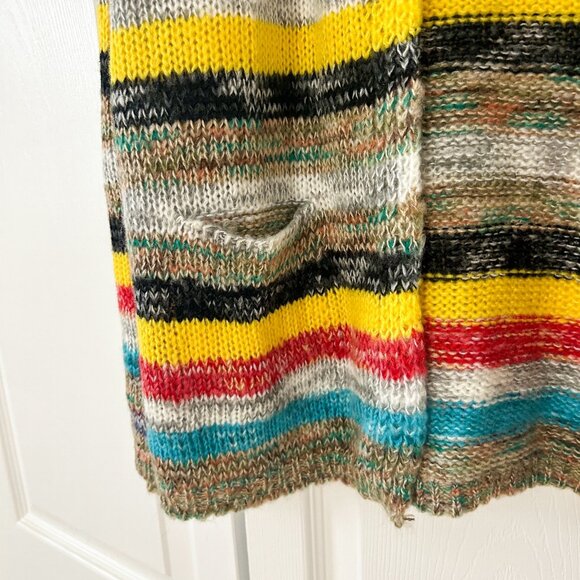 NWOT Misslook Multicolor Striped Knit Open Front Cardigan Sweater Size XL - Picture 2 of 6